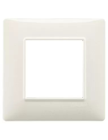 Vimar 14642.06 Plaque 2 modules Plana, Blanc granit
